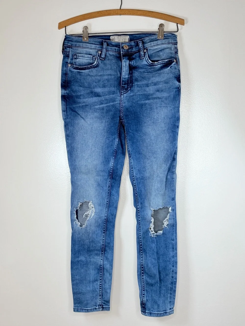 Free People Busted Knee Skinny Jeans